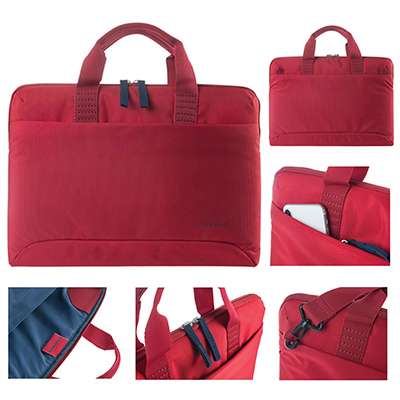 TUCANO Smilza 15.6" Slim Laptop Red Case – Shockproof Sleeve with Strap