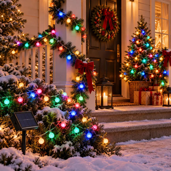 Home Solar Multicolor LED String Lights – 100 LEDs – 10 m