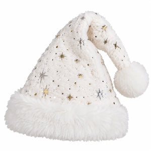 Christmas Santa Hat – White Star or Red Sequin – 2 Variants
