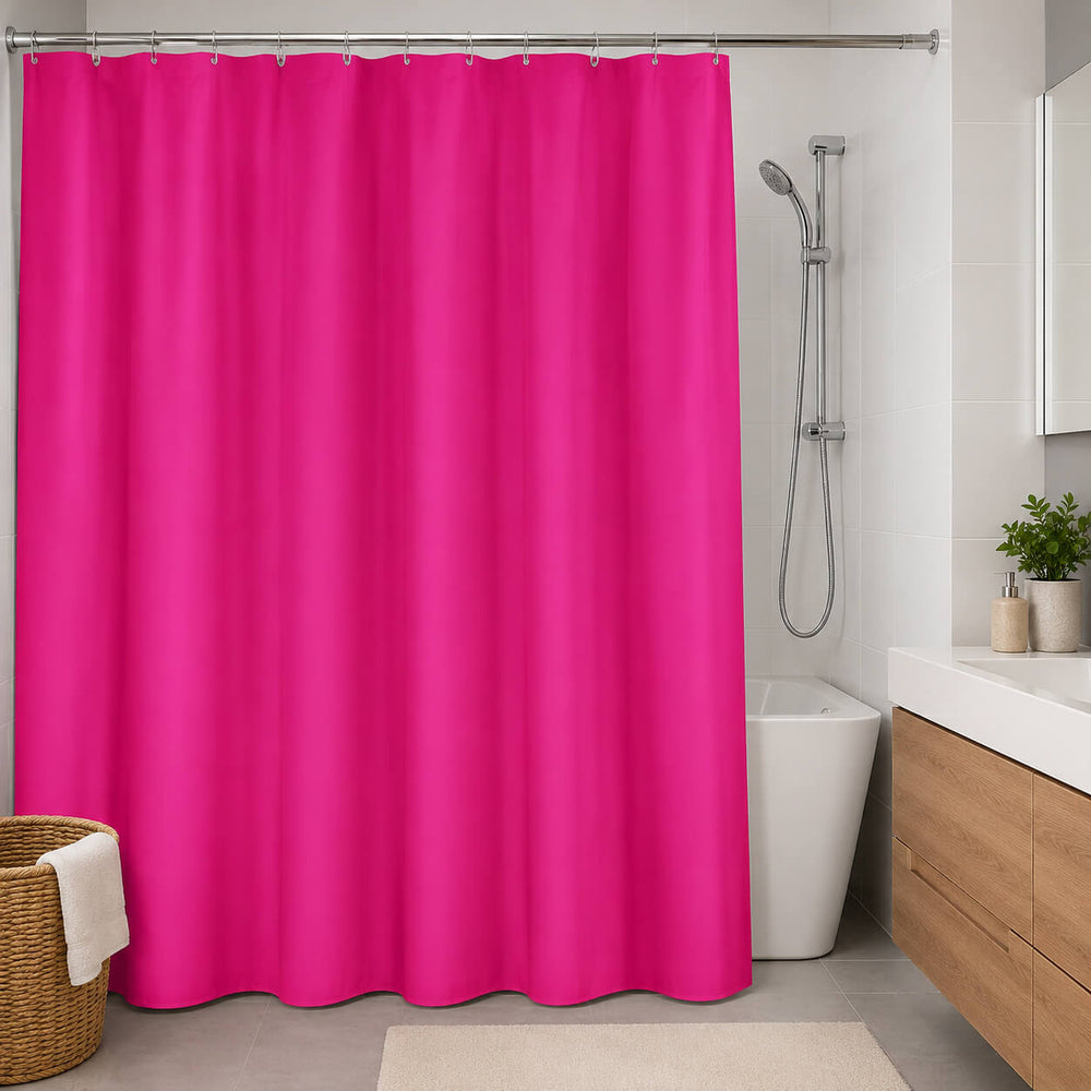 Spirella Textile Shower Curtain – Pink 180×180cm