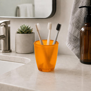Spirella Toronto Bathroom Tumbler – Orange 7×10cm