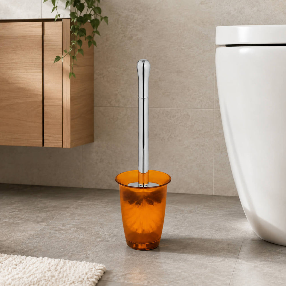 Spirella Toronto Toilet Brush with Holder – Orange 11.5×38.5cm