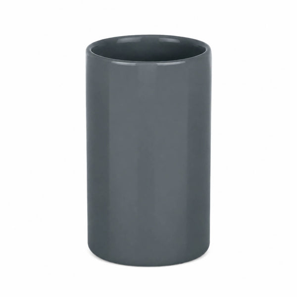 Spirella Tube Ceramic Tumbler – Dark Gray 7x11.5cm
