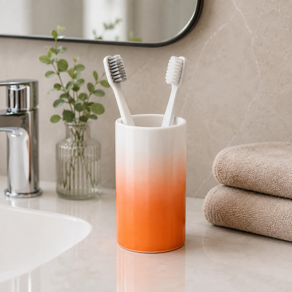 Spirella Tube Gradient Ceramic Bathroom Tumbler – 7×11.5cm