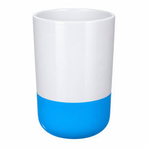 Spirella MOJI Bathroom Tumbler – Blue Plastic & Silicone Cup