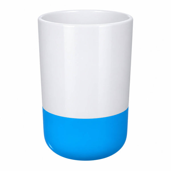Spirella MOJI Bathroom Tumbler – Blue Plastic & Silicone Cup
