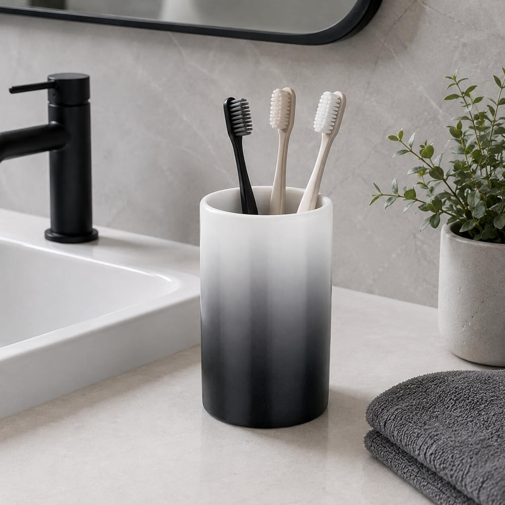 Spirella Tube Gradient Ceramic Bathroom Tumbler – 7×11.5cm