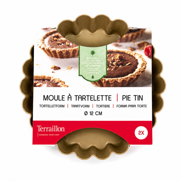 Terraillon 2-Piece Pie Tin Set – 12 cm | Made in Italy