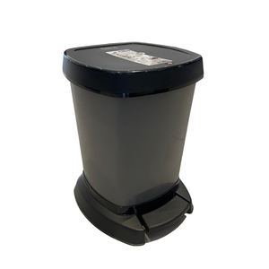 Rotho Paso Dark Grey 6L Trash Can With Pedal