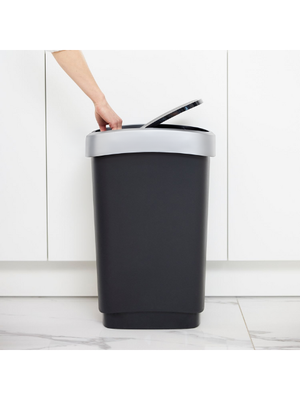 Rotho Twist Waste Bin with Lid - 50L - Made in Switzerland