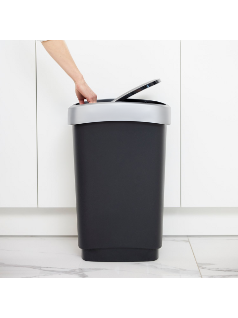 Rotho Twist Waste Bin with Lid - 50L - Made in Switzerland