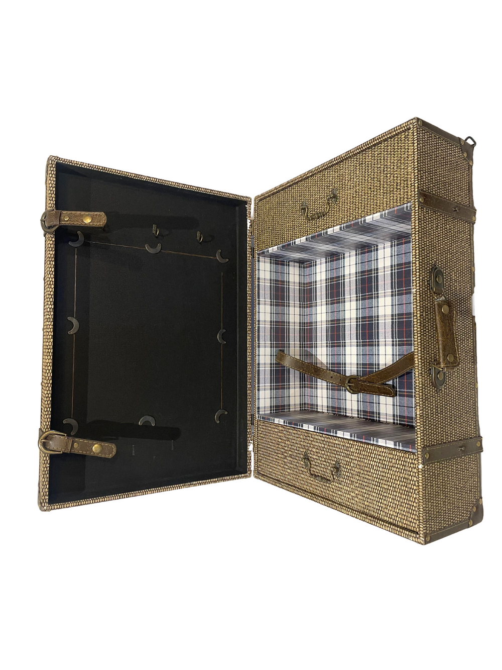 Suitcase Decoration Hanger Wicker/ Jewelry Case