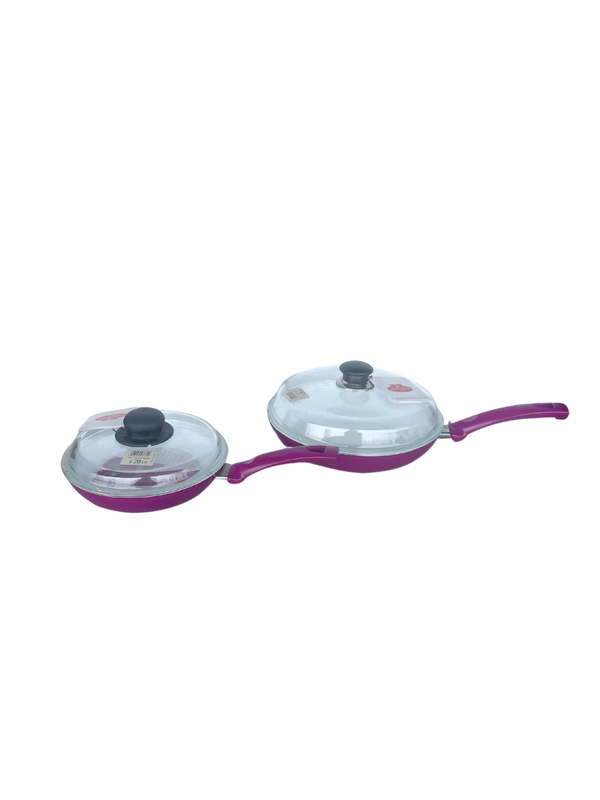 Set of 2 Ballarini Ceramic Pans Pink - 20 & 26 cm