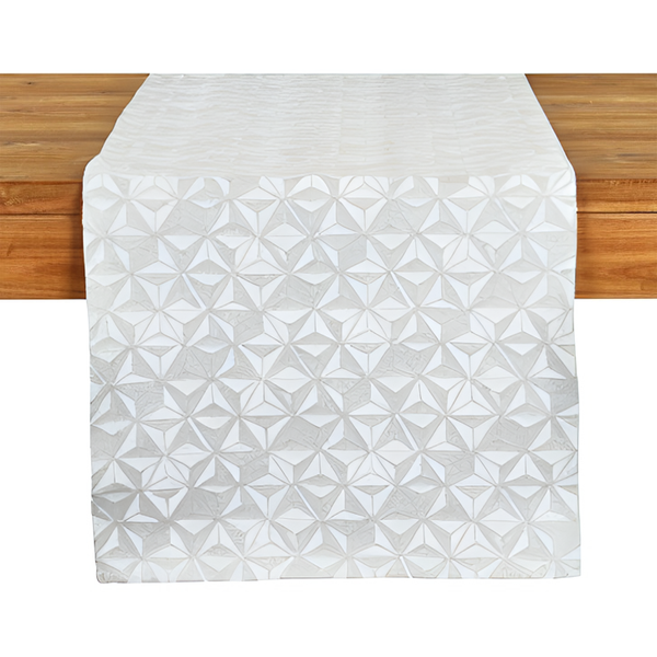 Holiday Elegance - Runner Silver & White