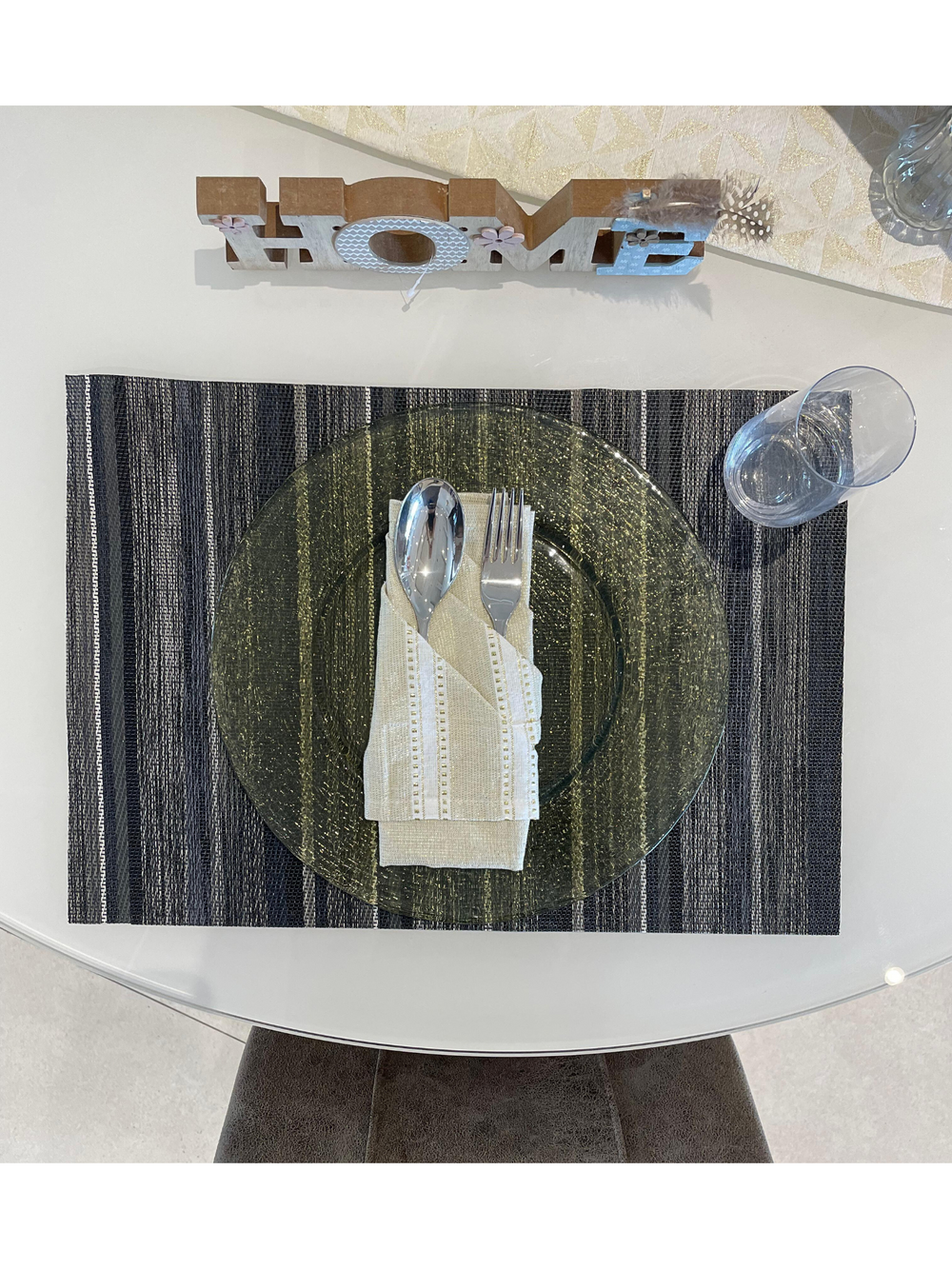 Table Placement Earth-Colored Stripes - 35x50cm