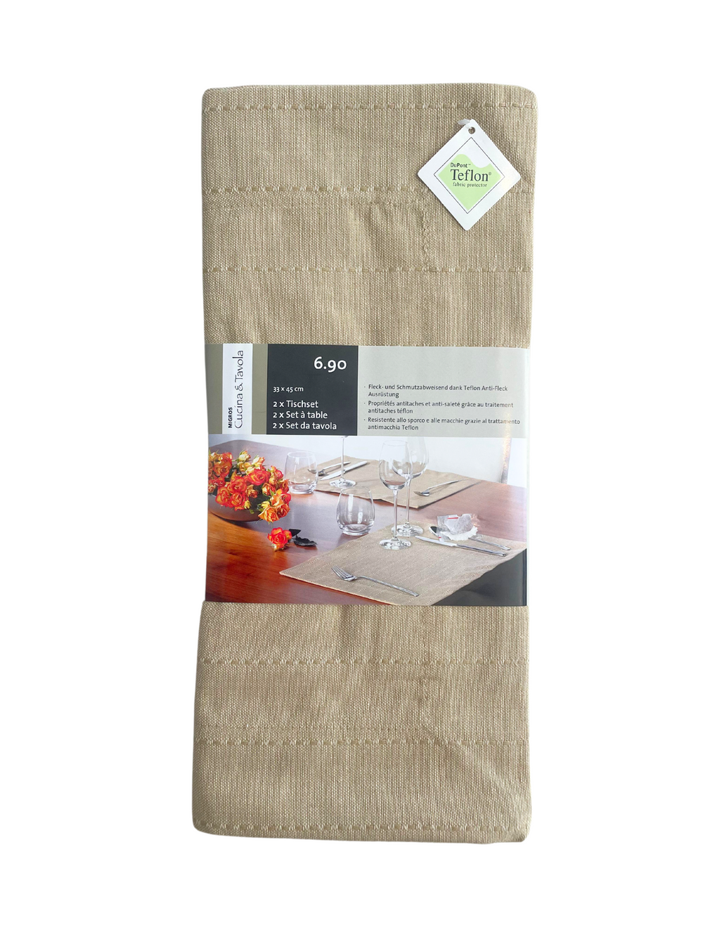 Table Placements Beige Set of 2 - 33x45cm