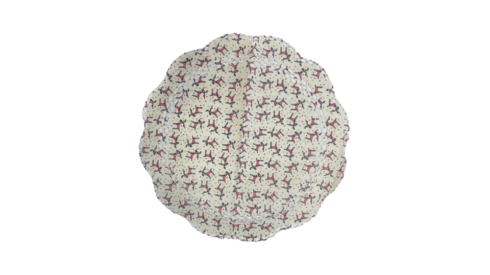 Holiday Elegance-Christmas White Cake Paper Set of 6