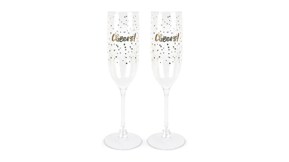 Set of 2 Melamine Champagne Glasses 160 ml