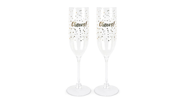 Set of 2 Melamine Champagne Glasses 160 ml