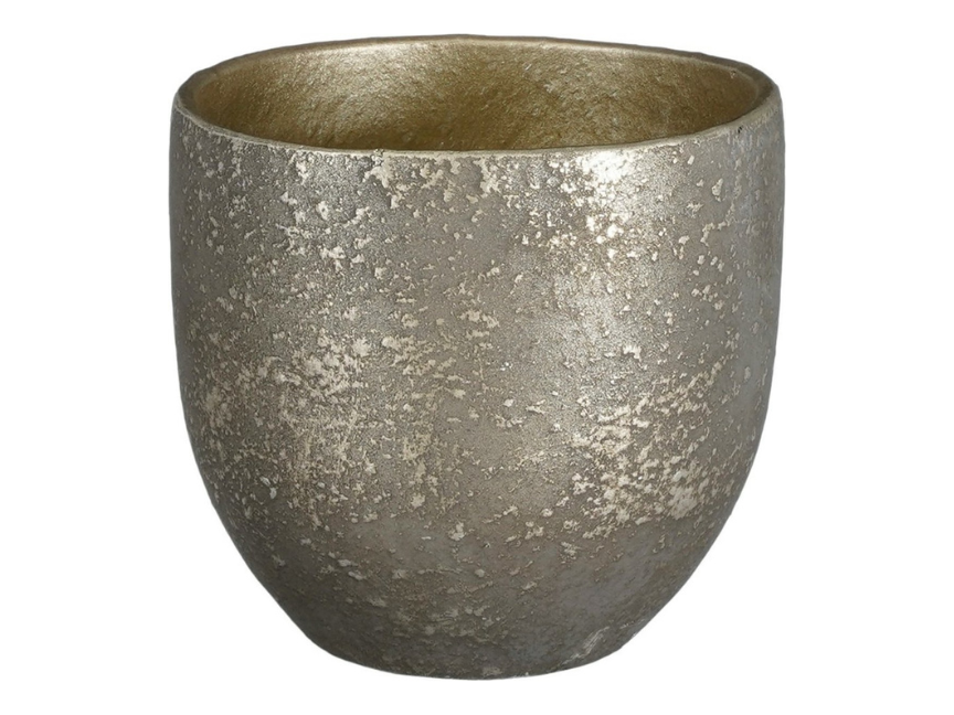 Mica Carrie Round Black Rustic Plant Pot -Medium or Small