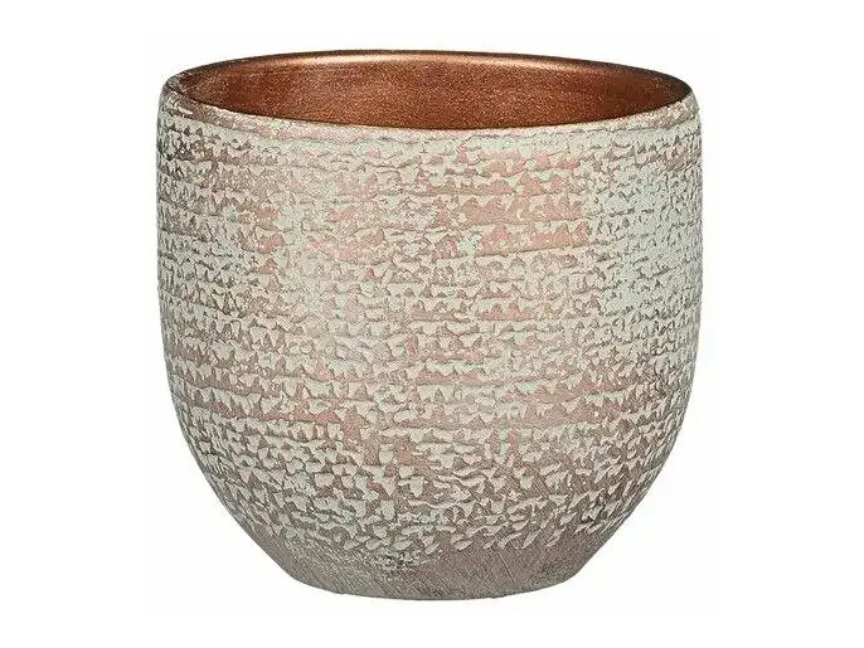 Mica Carrie Copper Metallic Plant Pot - Large, Small