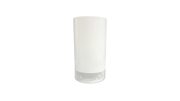 Small White Glass & Transparent Table Lamp