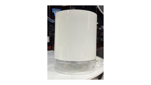 Large White Glass & Transparent Table Lamp