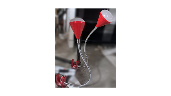 Max Cone Clip Lamp Red by Micasa