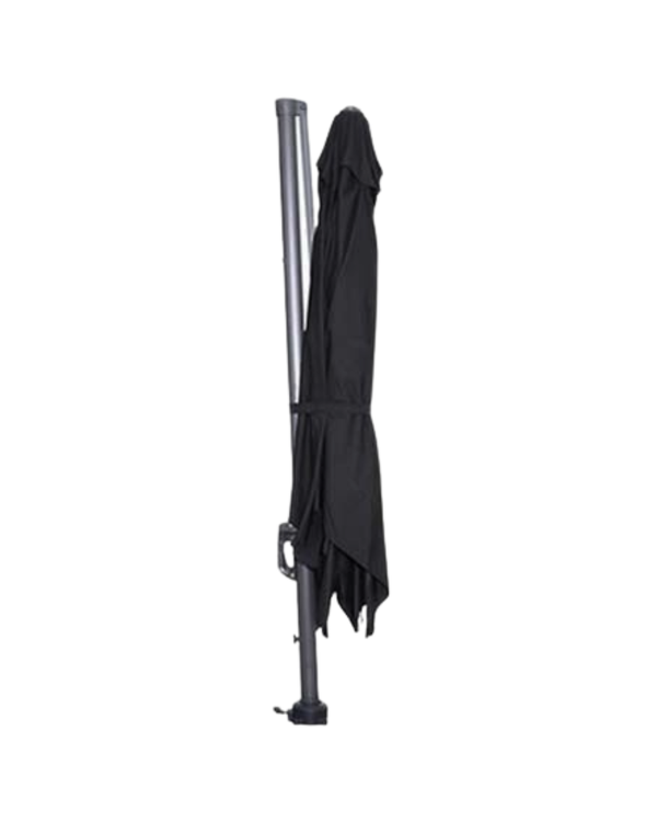 Roma Premium Black Cantilever Parasol with 360° Swivel & Base