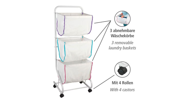 Wenko Escala Laundry With 3 Baskets