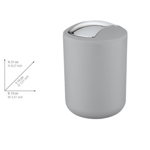 Wenko Brasil Grey 2-Swing Lid Trash Bin