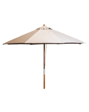 Wooden Parasol Taupe Color 3x3m