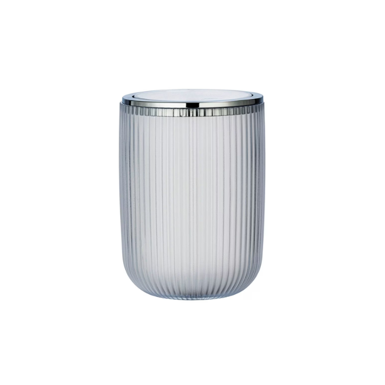 Wenko Agropoli Compact Ribbed 2L Trash Bin With Swing Lid