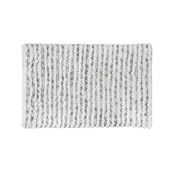 Wenko Mellili Polycotton Bath Mat in White-based Mélange