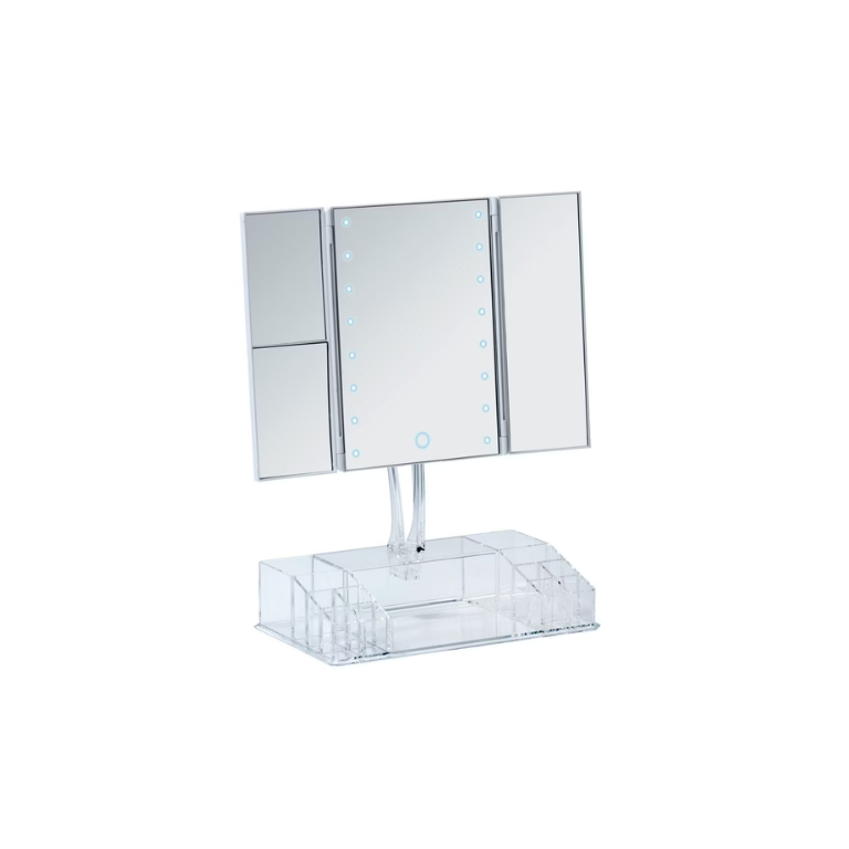 Wenko Fanano LED Tri-Fold Cosmetic/Vanity Mirror