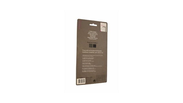 Over-the-Door Clothes Hanger Hooks – Set of 2 in Black or Grey