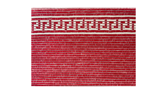Set of 2 Red Table Placement with White Design - 33x45cm