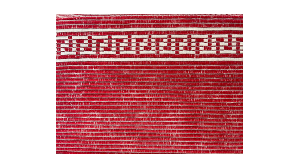 Set of 2 Red Table Placement with White Design - 33x45cm
