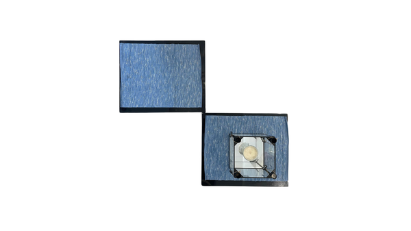 Set of 2 Table Placements Blue & Silver