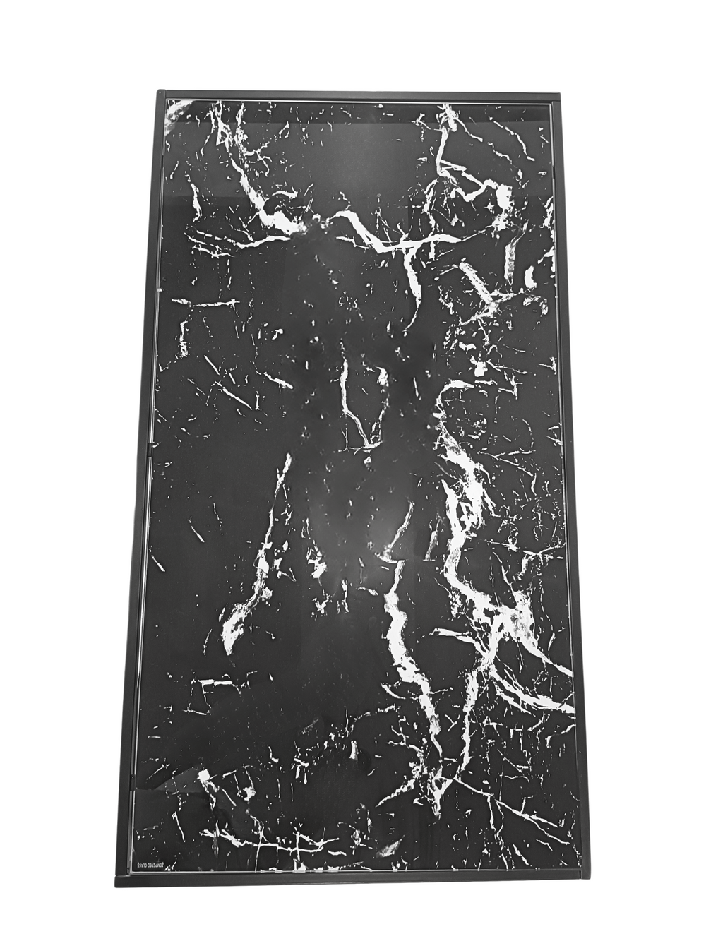 Nevio-1 Glass Marble Look Rectangular Table by Reality