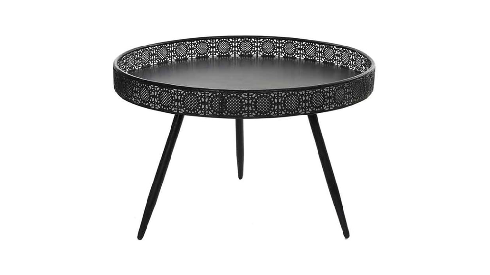 Essy Decoration Round Black Metal Table