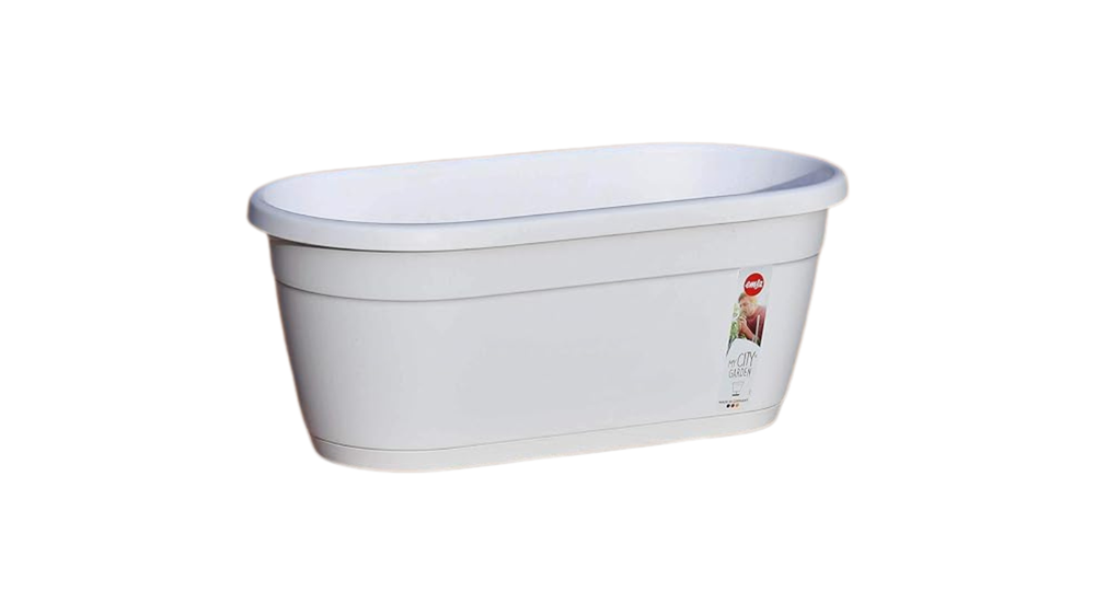 Emsa 517827 Indoor & Outdoor Flower Pot 40 x 20 cm-White