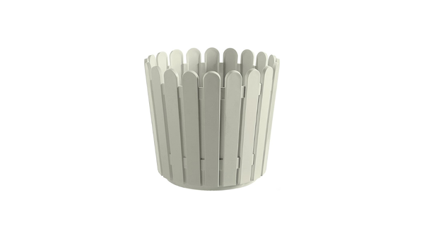 Emsa 517498 – Flowerpot Round, Country House Style, 11 Liter, Silk Grey, Country House