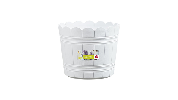 Emsa 515263 Country Flower Planter, White