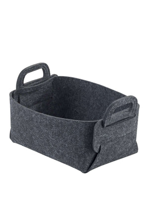 Wenko Felt basket Mod. Nina S dark grey, set of 2