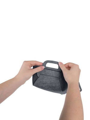Wenko Felt basket Mod. Nina S dark grey, set of 2