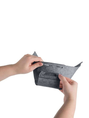 Wenko Felt basket Mod. Nina S dark grey, set of 2