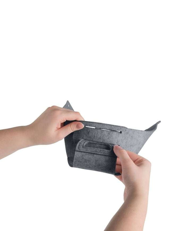 Wenko Felt basket Mod. Nina S dark grey, set of 2