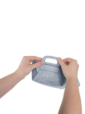 Wenko Felt basket Mod. Nina S light grey, set of 2