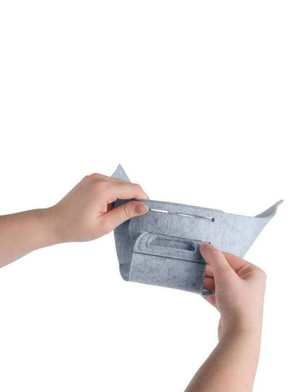 Wenko Felt basket Mod. Nina S light grey, set of 2